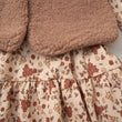 Load image into Gallery viewer, Girls Borg Gilet, Handbag & Floral Dress - Beige