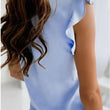 Load image into Gallery viewer, Alison Frill Tie Up Blouse - Blue