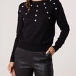 Load image into Gallery viewer, Diamante Ditsy Floral Round Neck Jumper - Black