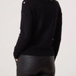 Load image into Gallery viewer, Diamante Ditsy Floral Round Neck Jumper - Black