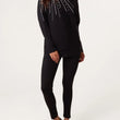 Load image into Gallery viewer, Diamante Embellished Shoulder Jumper - Black