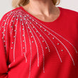 Load image into Gallery viewer, Diamante Embellished Shoulder Jumper - Red
