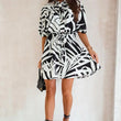 Load image into Gallery viewer, Esther Tropical Floral Patterned Dress - Black