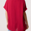 Load image into Gallery viewer, Floaty V-Neck Short Sleeve Top/Necklace - Wine