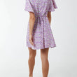 Load image into Gallery viewer, Floral V-Neck Puff Sleeve Mint Dress - Lilac
