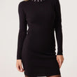 Load image into Gallery viewer, High Collar Diamante Jumper dress - Black
