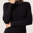 Load image into Gallery viewer, High Collar Diamante Jumper dress - Black