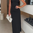 Load image into Gallery viewer, Kleopatra Halter Neck Dress - Black