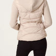 Load image into Gallery viewer, Knitted Sleeve Puffer Quilted Jacket - Stone