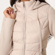Load image into Gallery viewer, Knitted Sleeve Puffer Quilted Jacket - Stone