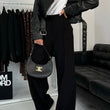 Load image into Gallery viewer, Kym Pocket Detail Wide Leg Trousers - Black