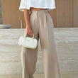 Load image into Gallery viewer, Kym Pocket Detail Wide Leg Trousers - Stone
