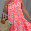 Load image into Gallery viewer, Mika Leopard Ruffle Frill Sleeve Smock Dress - Pink
