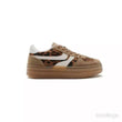 Load image into Gallery viewer, Platform Faux Suede Lace Up Gum Sole Trainers - Leopard