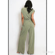 Load image into Gallery viewer, Asymmetric Hem Top & Wide Leg Trousers - Khaki
