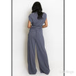Load image into Gallery viewer, Asymmetric Hem Top & Wide Leg Trousers - Graphite