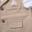 Load image into Gallery viewer, Baby Boys Waistcoat & Shorts Set - Beige