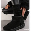 Load image into Gallery viewer, Faux Suede Ultra Mini Cozy Ankle Boots - Black