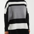Load image into Gallery viewer, Roll Neck Colour Block Oversized Jumper - Blk/Gry