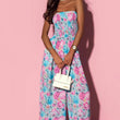 Load image into Gallery viewer, Shanaya Shirred Bandeau Floral Jumpsuit - Blue