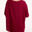 Load image into Gallery viewer, Short Sleeve Blouse With Necklace - Wine