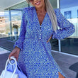Load image into Gallery viewer, Skylar Ditsy Print Side Slit Midaxi - Blue