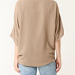 Load image into Gallery viewer, V-Neck Centre Front Tie Hem Blouse - Mocha