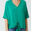 Load image into Gallery viewer, V-Neck Front Tie Blouse - Jade