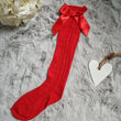 Load image into Gallery viewer, Knee Socks With Bow - Red