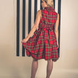 Load image into Gallery viewer, Blonde & Wise Trench Dress - Red Tartan