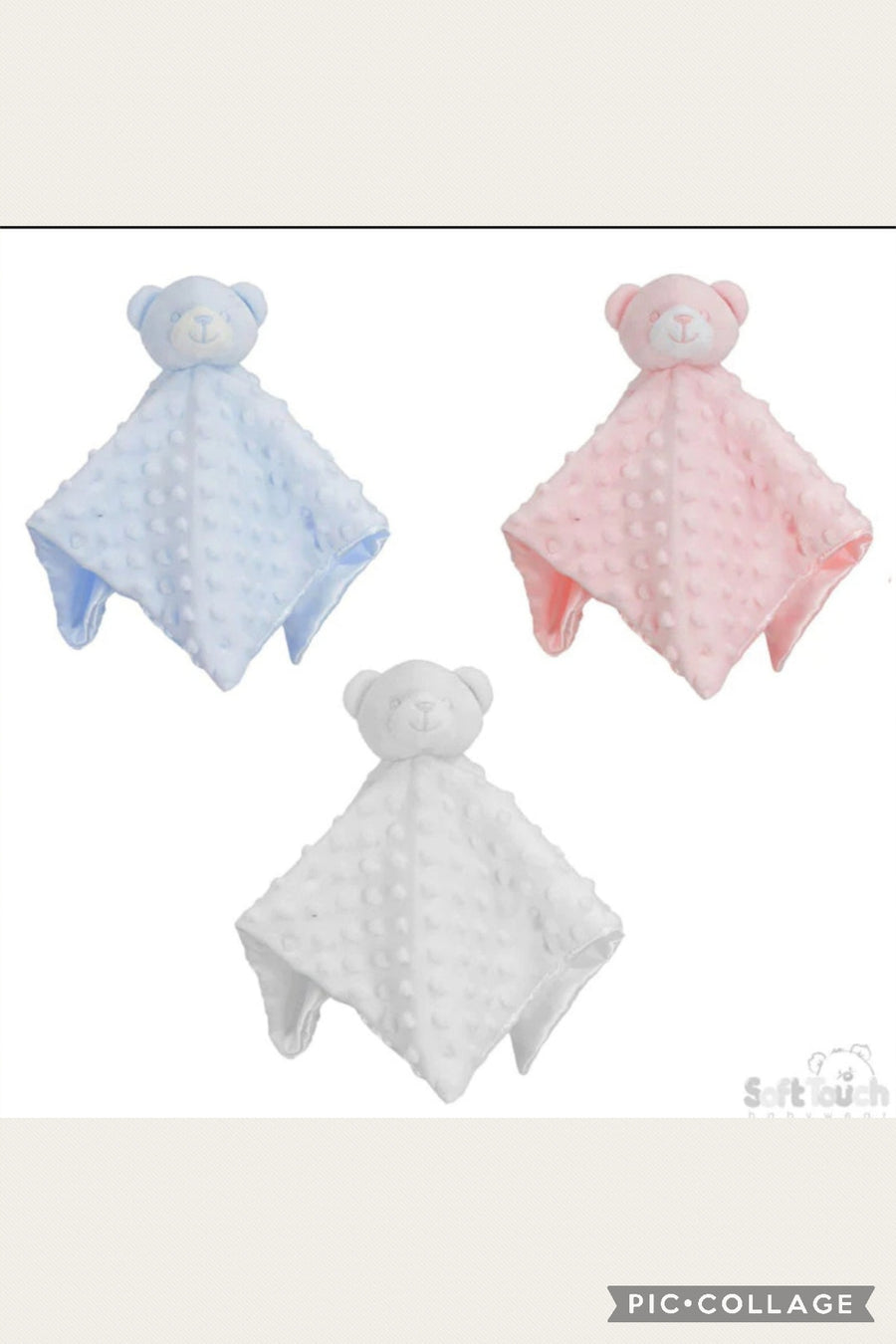 Teddy Bubble Style Comforter - White, Pink Or Blue