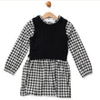 Load image into Gallery viewer, Baby Girls Knitted Top &amp; Dress - Black/White

