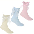 Load image into Gallery viewer, Knee Socks With Bow - Cream, Blue or Pink
