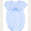 Load image into Gallery viewer, Baby Girls Smocked Romper - Blue
