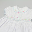 Load image into Gallery viewer, Baby Girls Lined Dress With Embroidery Detail - White
