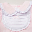 Load image into Gallery viewer, Baby Girls Pleated Bib Velour Sleepsuit - Pink

