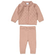 Load image into Gallery viewer, Baby Girls Bow Knitted 2 Piece Outfit - Rose Pink
