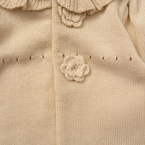 Baby Girls 2 Piece Knitted Outfit - Beige