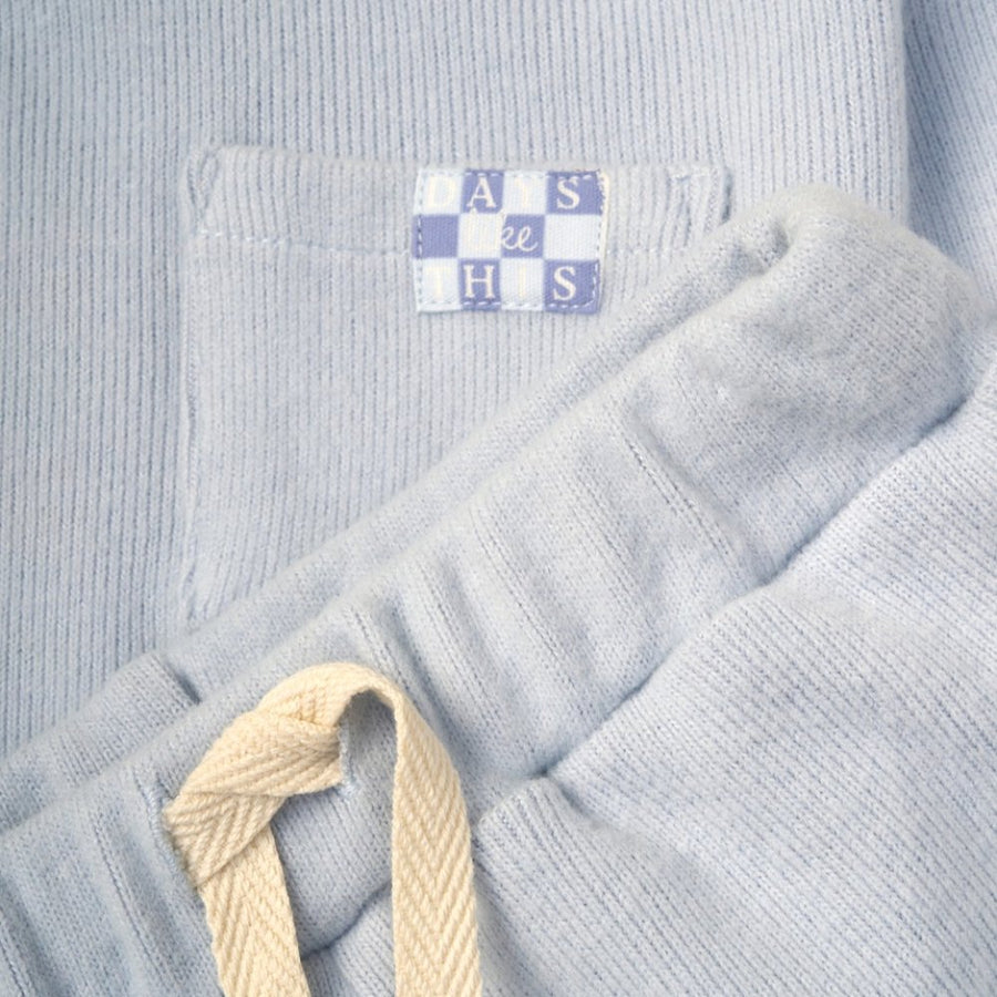 Baby Boys Brushed Rib Sweatshirt & Joggers - Sky