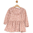Load image into Gallery viewer, Girls Boucle Fur Jacket &amp; Beret With Crepe Dress - Pink
