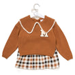 Load image into Gallery viewer, Girls True Knit Cardigan &amp; Skirt - Tan
