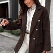 Load image into Gallery viewer, Arla Boucle Blend Blazer Coat - Dark Brown

