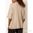 Load image into Gallery viewer, Short Sleeve Button Detail Jumper - Beige Melange
