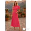 Load image into Gallery viewer, Amelia Open Back Polka Dot Midaxi Dress - Orange
