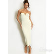 Load image into Gallery viewer, Bandeau Midi With Leaf Detail Dress - Yellow
