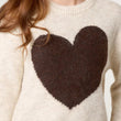Load image into Gallery viewer, Bold Heart Crew Neck Knit Jumper - Stone/Choc
