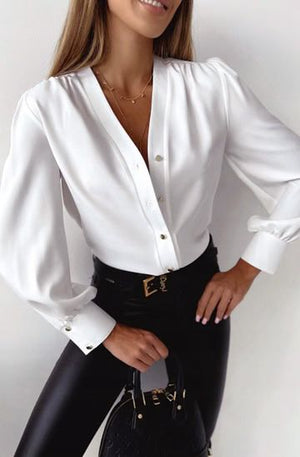 Charis Ruched Detail Blouse - Ivory