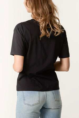 Cherry Heart & Bow T-Shirt - Black