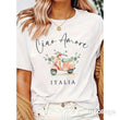 Load image into Gallery viewer, Ciao Amore Italia Graphic Printed T-Shirt - Ivory

