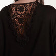 Load image into Gallery viewer, Curve Floral Crochet Back Top - Black
